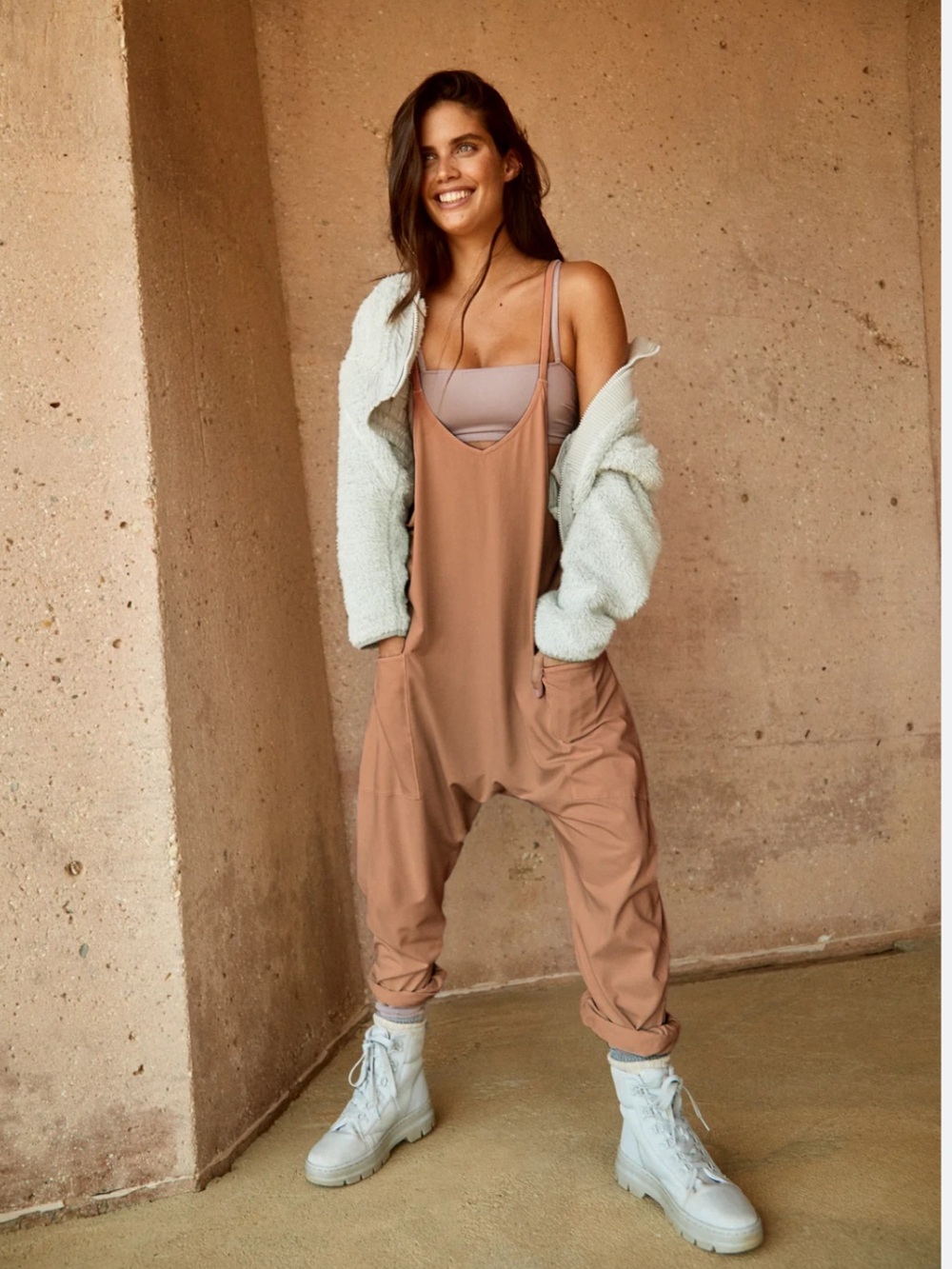 Free People Movement Hot Shot in Toasted Coconut